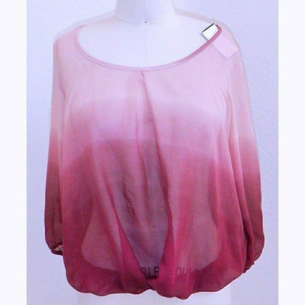 Sheer dusky rose gradient top